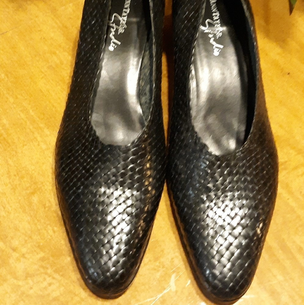 Ann Taylor Studio Woven Leather Pumps